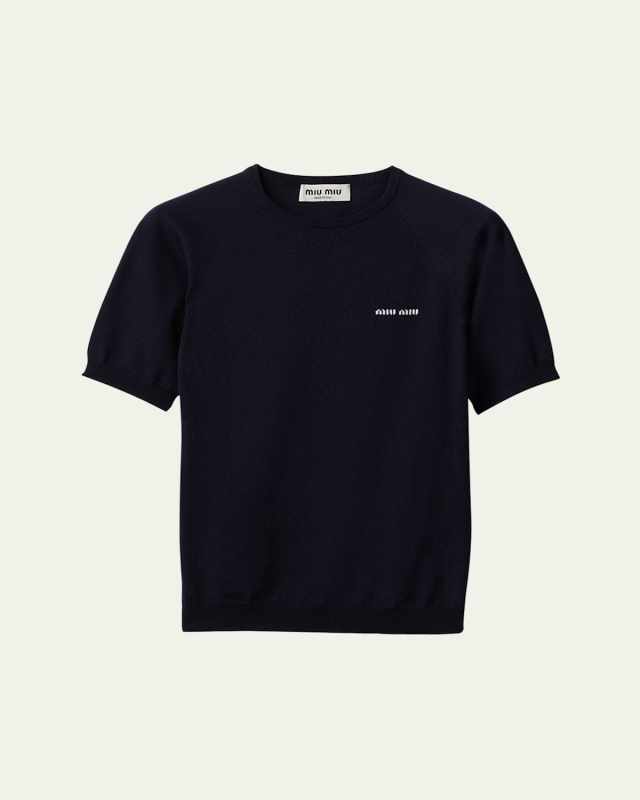 Short-Sleeve Crewneck Sweater